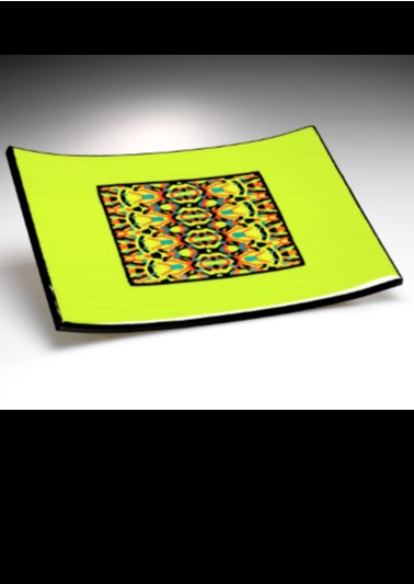 Kiln-Fired-Glass-Lime-Green-Plate