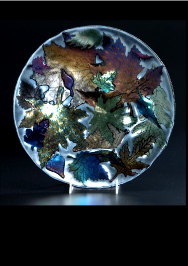 Leaf-Plate-Kiln-Fired-Glass